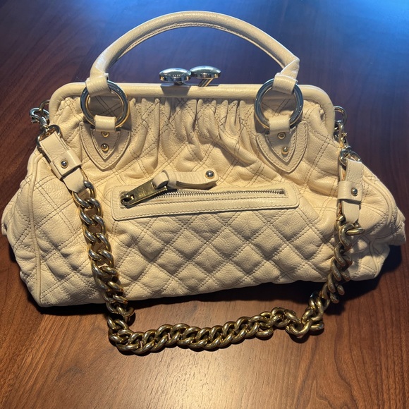 Marc Jacobs Stam Cream Leather Satchel - Picture 1 of 16